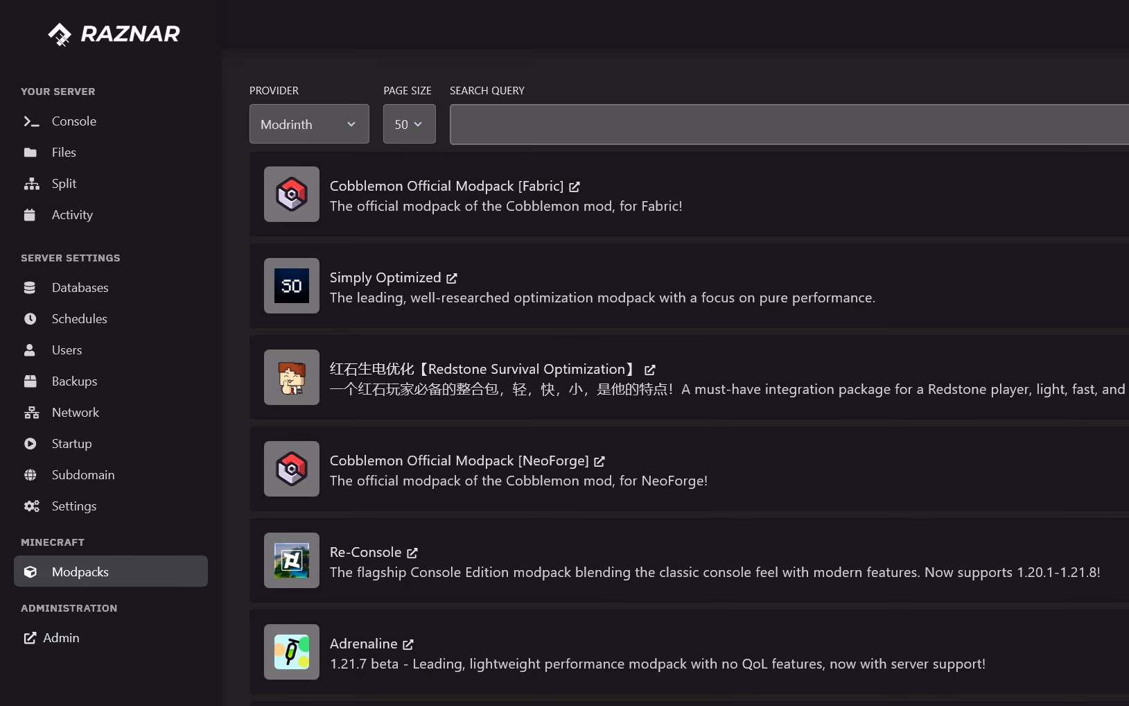 Modpacks