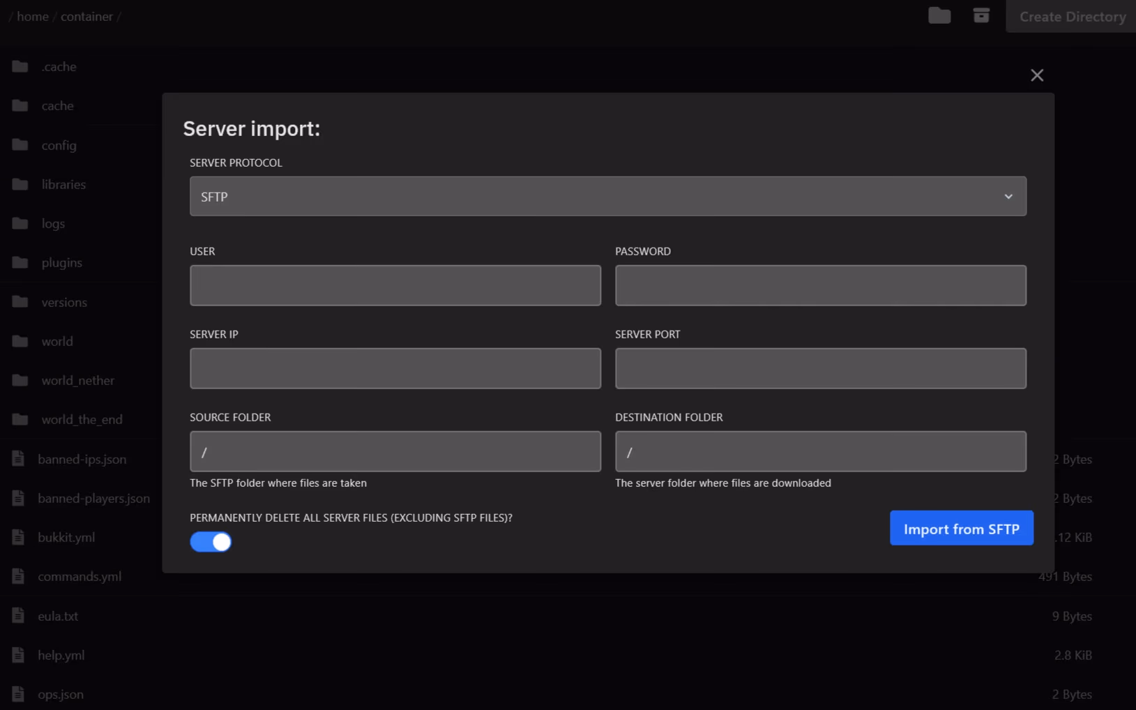 Server Importer